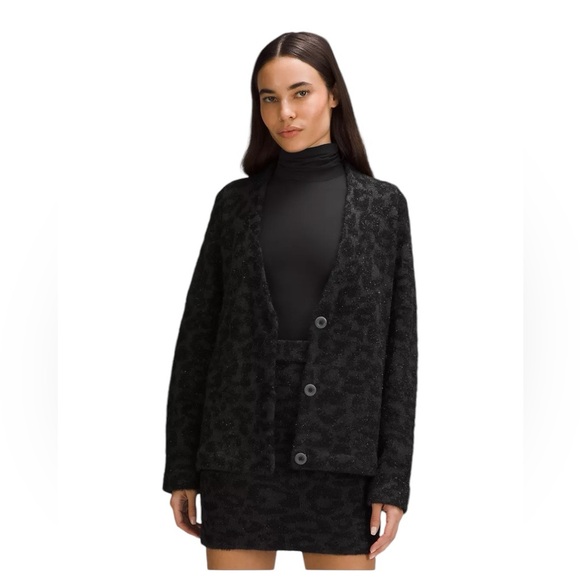 Lululemon Wool Blend Animal Print Oversized Cardigan Size Extra Small XS NWT - Picture 2 of 12